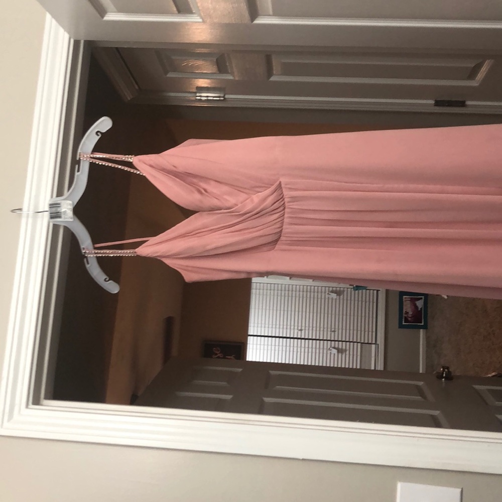 David’s Bridal bridesmaid dress in “ballet” color